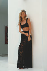 Darcy lace skirt Black