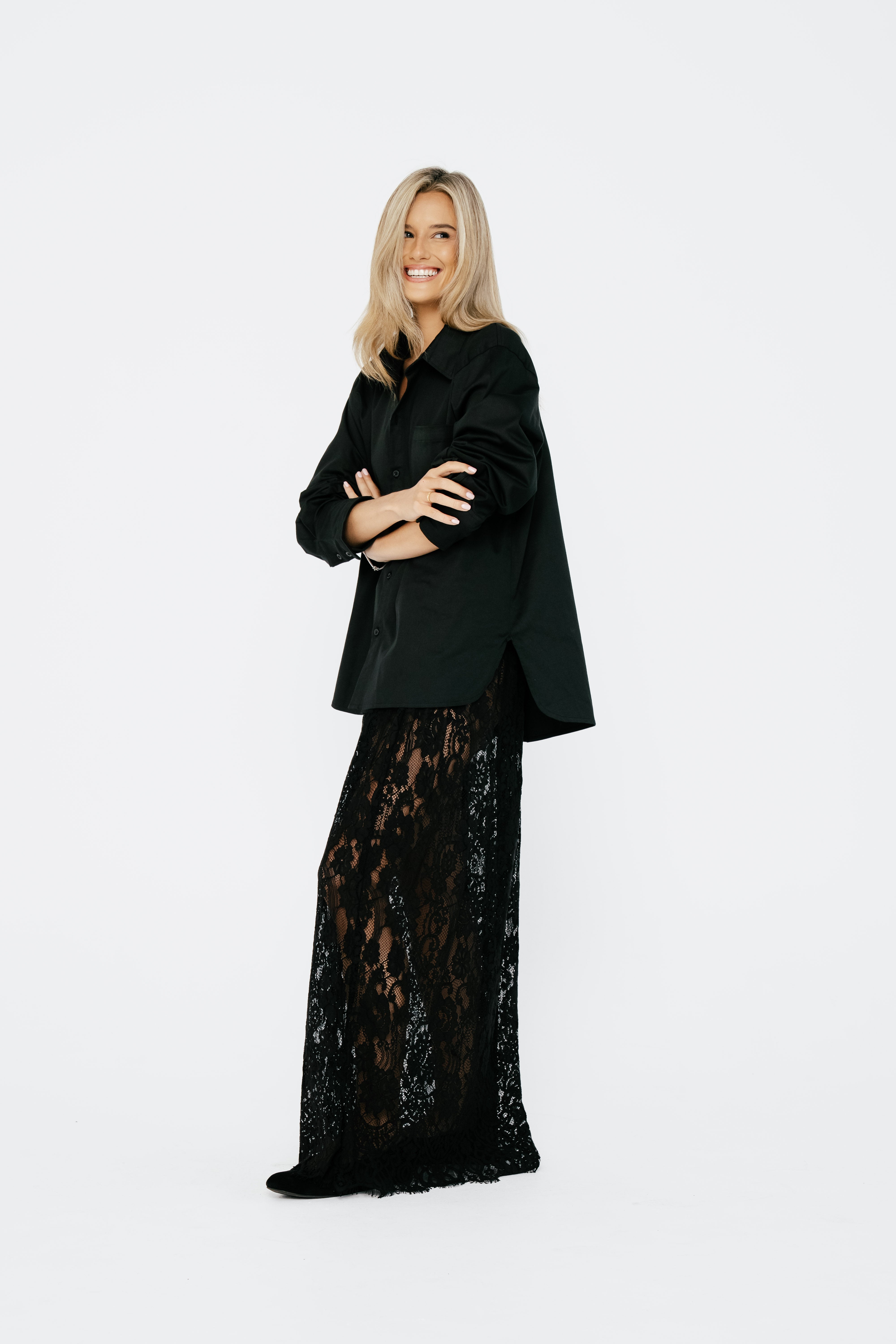 Darcy lace skirt Black
